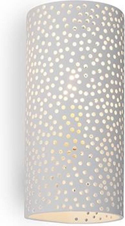 QAZQA Vintage wandlamp wit gips cilindervormig Mahou