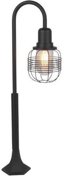 QAZQA guardado Landelijke Staande Buitenlamp Staande Lamp voor buiten 1 lichts H 1265 mm Zwart Buitenverlichting