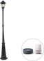 QAZQA new_orleans Klassieke LED Smart Lantaarn incl. wifi 1 lichts H 200 cm Zwart Buitenverlichting - Thumbnail 1