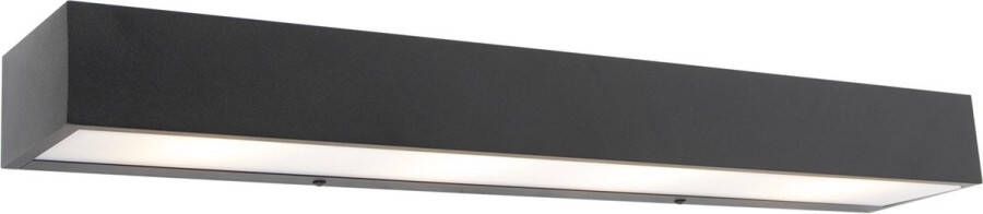 QAZQA Design langwerpige wandlamp zwart 60 cm Houx