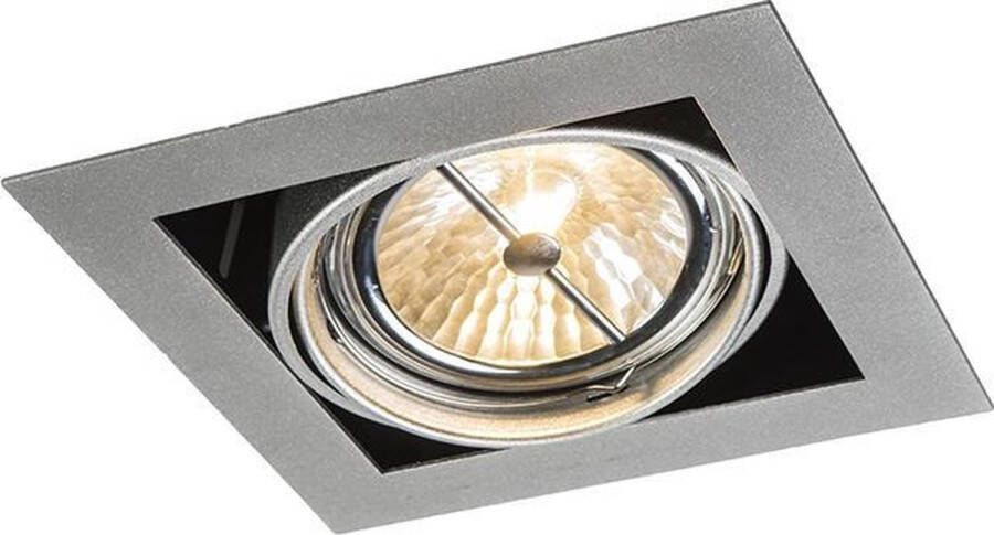 QAZQA oneon Design Grote inbouwspot 1 lichts L 196 mm Aluminium Woonkamer | Slaapkamer | Keuken