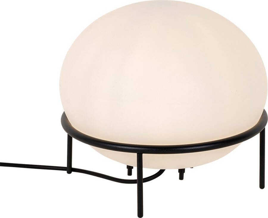 QAZQA jannie Design Tafellamp 1 lichts H 29 cm Zwart Buitenverlichting