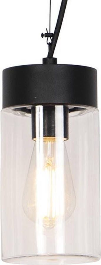 QAZQA jarra Hanglamp 1 lichts Ø 11.8 cm Zwart