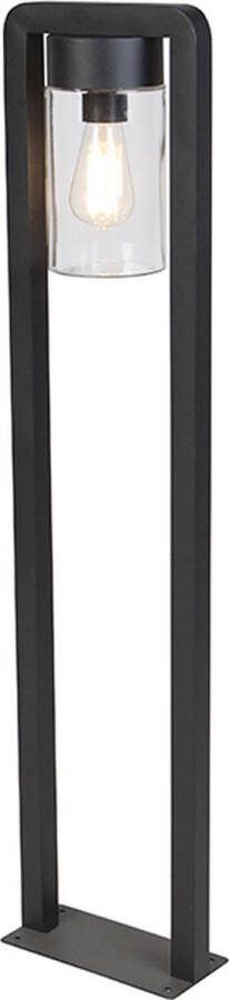 QAZQA jarra Moderne Vloerlamp Staande Lamp 1 lichts H 100 cm Zwart Buitenverlichting