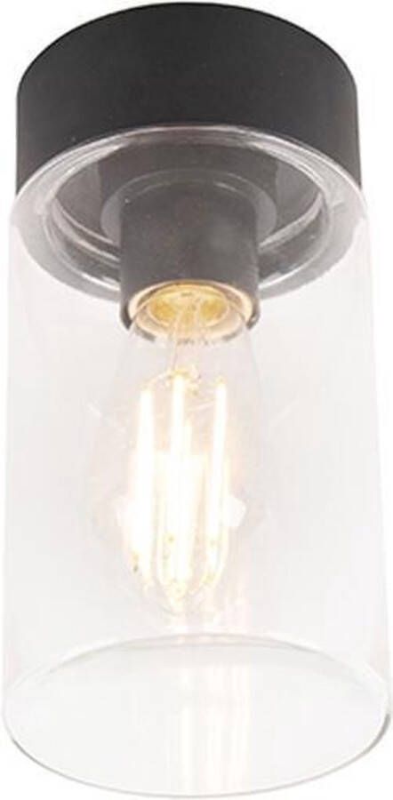 QAZQA Plafondlamp buiten jarra Zwart Modern D 11.6cm