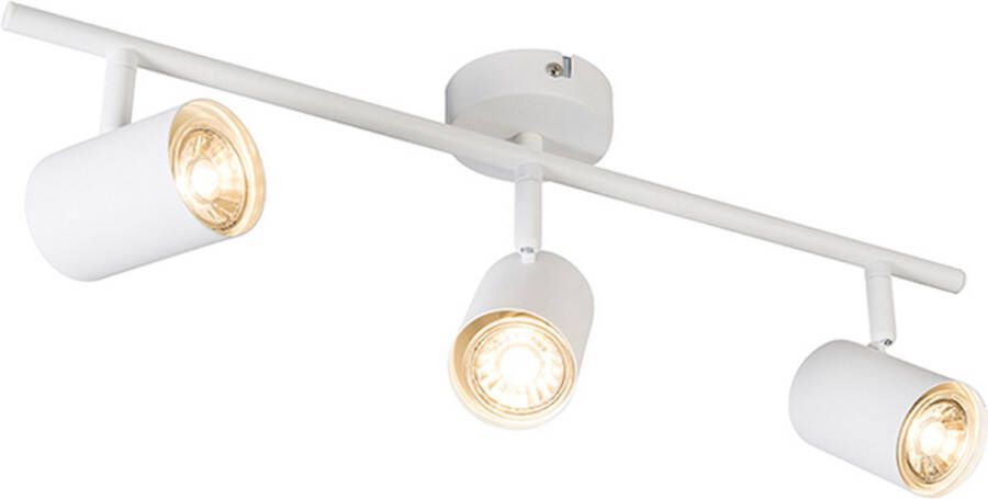 QAZQA jeana Moderne LED Smart Plafondspot Spotje Opbouwspot incl. wifi 3 lichts L 53 cm Wit Woonkamer Slaapkamer Keuken