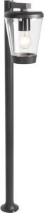 QAZQA joren Moderne Staande Buitenlamp | Staande Lamp voor buiten 1 lichts H 100 cm Zwart Buitenverlichting