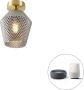 QAZQA karce Art Deco Dimbare LED Smart Plafondlamp incl. wifi met Dimmer 1 lichts Ø 17 cm Messing Woonkamer Slaapkamer Keuken - Thumbnail 2