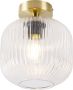 QAZQA karel Art Deco Dimbare LED Smart Plafondlamp incl. wifi met Dimmer 1 lichts Ø 20 cm Goud messing Woonkamer Slaapkamer Keuken - Thumbnail 1