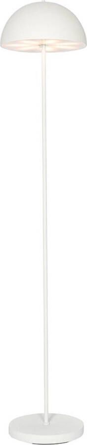 QAZQA keira Moderne LED Dimbare Vloerlamp Staande Lamp met Dimmer 1 lichts H 161.6 cm Wit Buitenverlichting