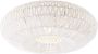 QAZQA lina Retro Dimbare LED Smart Plafondlamp incl. wifi met Dimmer 1 lichts Ø 50 cm Wit Woonkamer Slaapkamer Keuken - Thumbnail 1