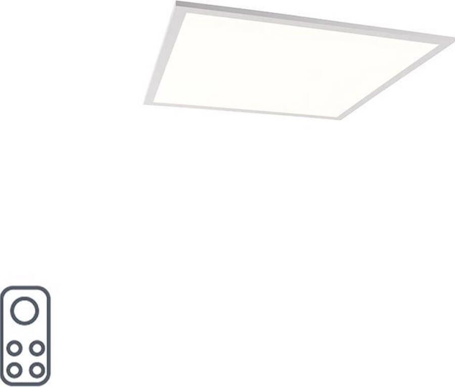 QAZQA Led Paneel Wit Incl. Led En Dimmer Met Afstandsbediening Liv