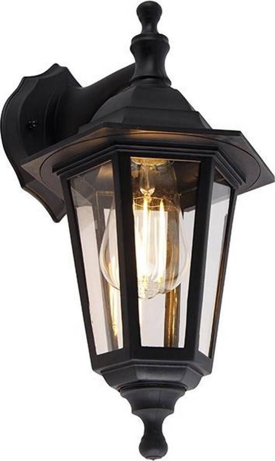 QAZQA Wandlamp buiten new haven Zwart Klassiek Antiek L 171m