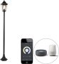 QAZQA new orleans Landelijke Dimbare LED Smart Staande Buitenlamp Staande Lamp voor buiten incl. wifi met Dimmer 1 lichts H 170 cm Zwart Buitenverlichting - Thumbnail 3