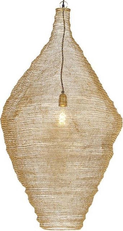 QAZQA nidum Grote hanglamp 1 lichts Ø 60 cm Goud messing