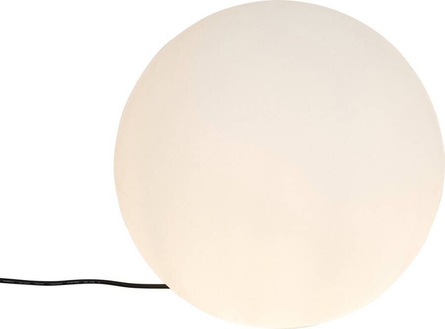 QAZQA nura Moderne Vloerlamp Staande Lamp 1 lichts H 63.7 cm Wit Buitenverlichting