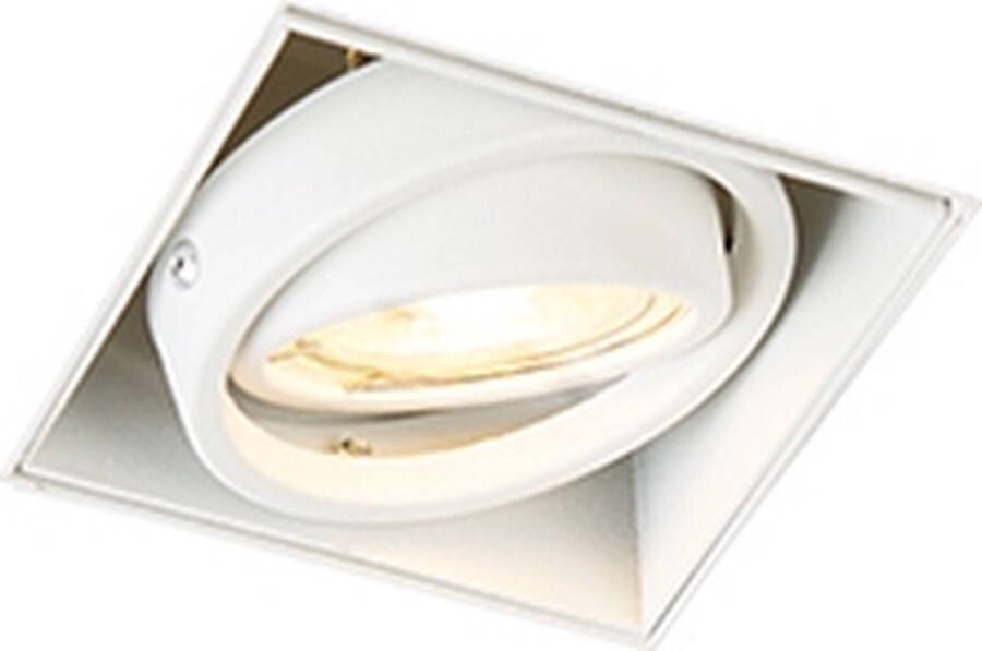 QAZQA oneon trimless 50 Moderne Inbouwspot 1 lichts L 88 mm Wit Woonkamer | Slaapkamer | Keuken