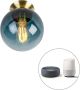 QAZQA pallon Art Deco Dimbare LED Smart Plafondlamp incl. wifi met Dimmer 1 lichts Ø 20 cm Blauw Woonkamer Slaapkamer Keuken - Thumbnail 2