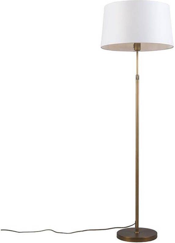 QAZQA parte fl Landelijke Vloerlamp Staande Lamp 1 lichts H 1730 mm Brons Woonkamer Slaapkamer Keuken