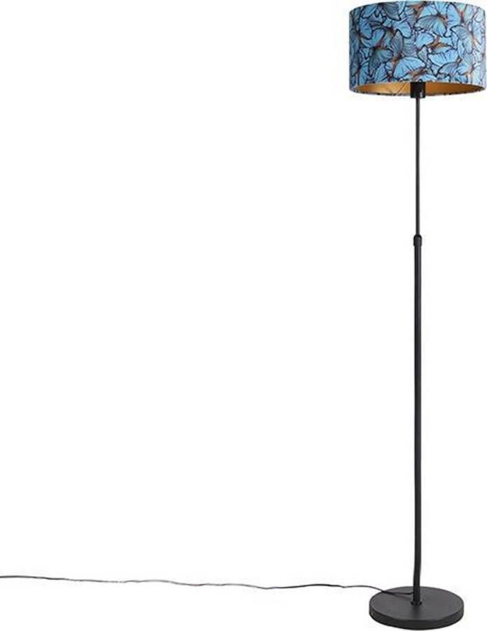 QAZQA parte fl Klassieke Vloerlamp Staande Lamp met kap 1 lichts H 1675 mm Multicolor Woonkamer Slaapkamer