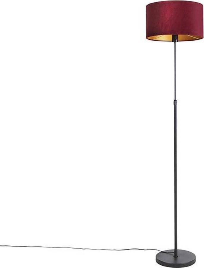 QAZQA parte fl Vloerlamp met lampenkap 1 lichts H 1675 mm Rood