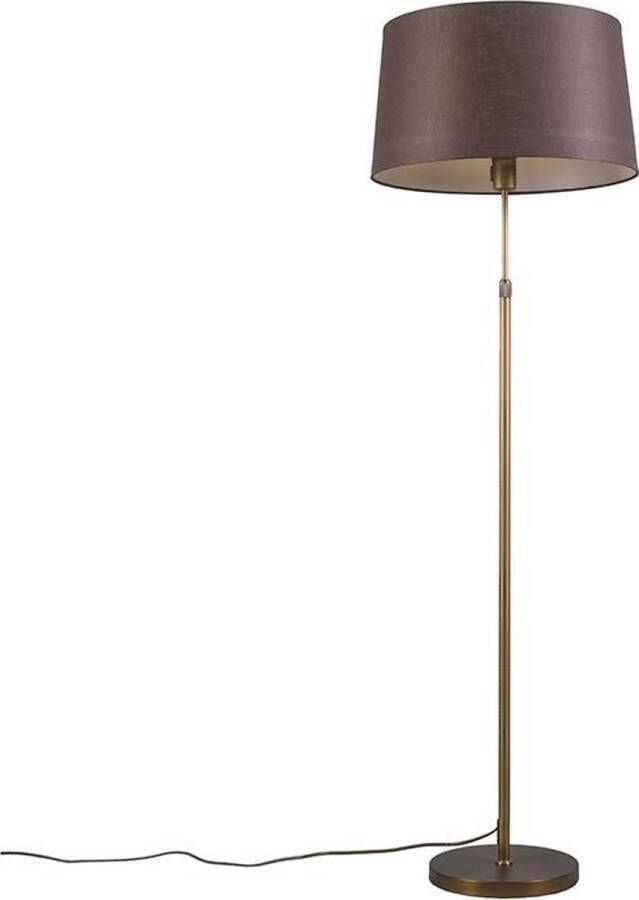 QAZQA Parte Moderne Vloerlamp Staande Lamp 1 lichts H 1680 mm Brons Woonkamer Slaapkamer Keuken