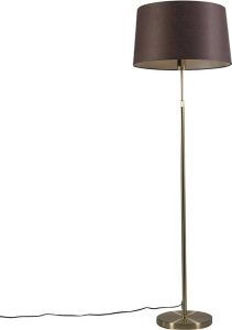QAZQA Parte Moderne Vloerlamp Staande Lamp 1 lichts H 1680 mm Goud messing Woonkamer Slaapkamer Keuken