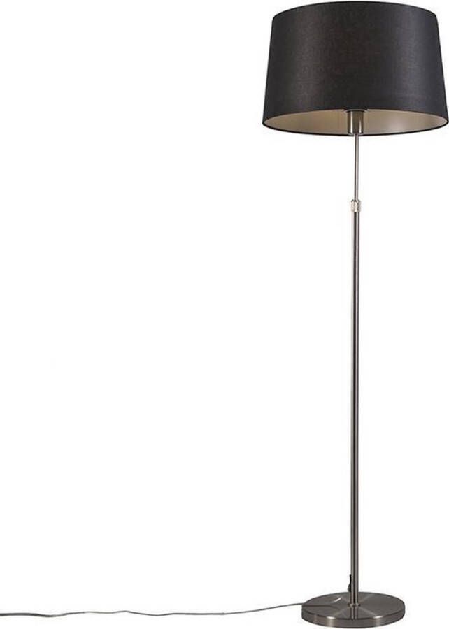 QAZQA Parte Moderne Vloerlamp Staande Lamp 1 lichts H 1680 mm Staal Woonkamer Slaapkamer Keuken