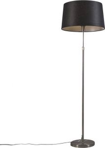 QAZQA Parte Moderne Vloerlamp Staande Lamp 1 lichts H 1680 mm Staal Woonkamer Slaapkamer Keuken