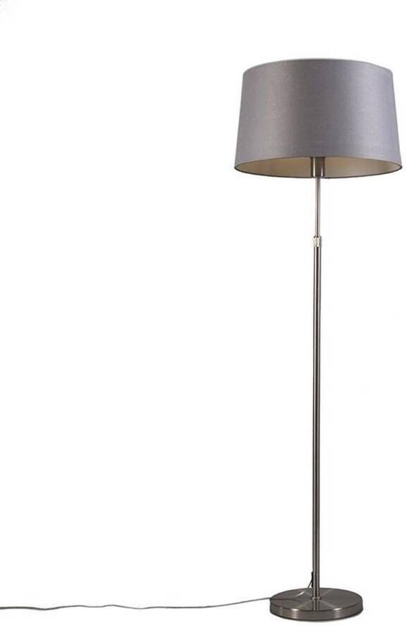 QAZQA Parte Moderne Vloerlamp Staande Lamp 1 lichts H 1680 mm Staal Woonkamer Slaapkamer Keuken