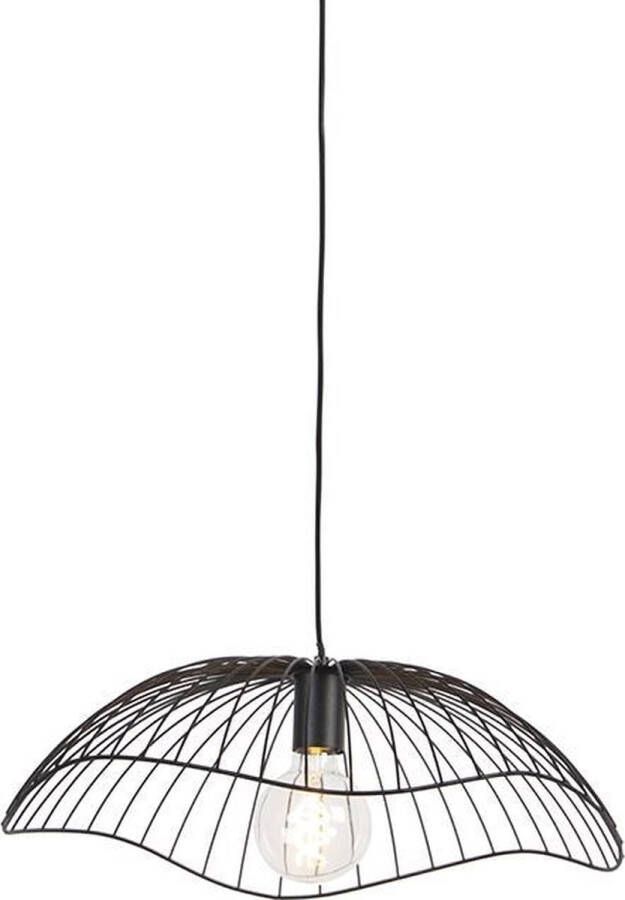 QAZQA pua Hanglamp 1 lichts Ø 50 cm Zwart