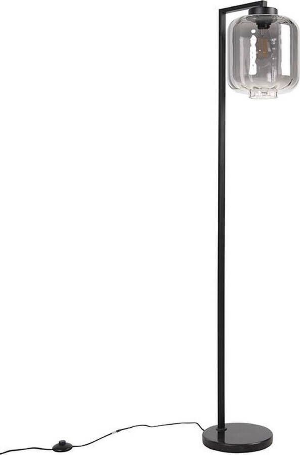 QAZQA qara Design Vloerlamp Staande Lamp 1 lichts H 1530 mm Zwart Woonkamer Slaapkamer Keuken