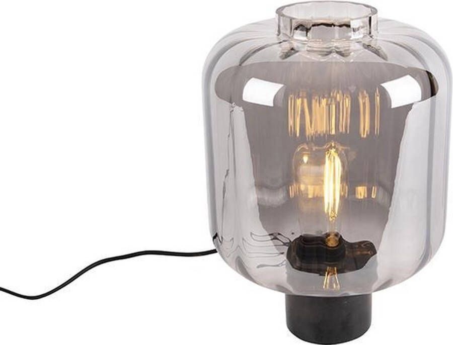 QAZQA qara Tafellamp 1 lichts H 350 mm Zwart