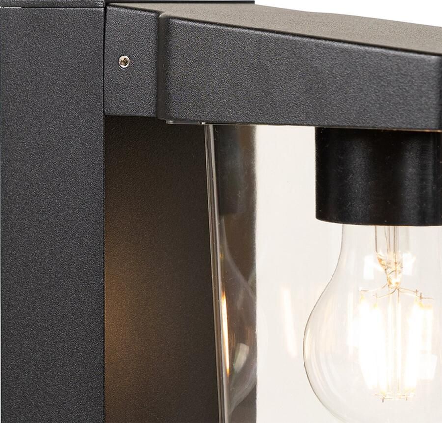 QAZQA chimay Moderne Staande Buitenlamp Staande Lamp voor buiten 1 lichts H 60 cm Zwart Buitenverlichting