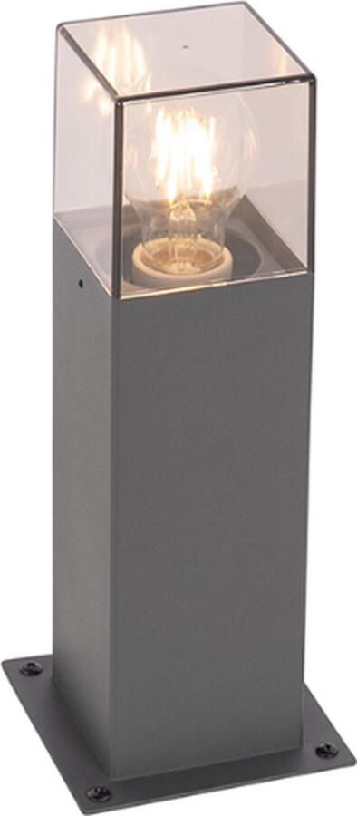 QAZQA denmark Moderne Staande Buitenlamp Staande Lamp voor buiten 1 lichts H 30 cm Donkergrijs Buitenverlichting - Foto 3