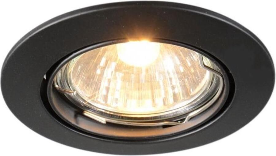 QAZQA edu Moderne Dimbare LED Smart Inbouwspot incl. wifi met Dimmer 1 lichts Ø 82 mm Zwart Woonkamer Slaapkamer Keuken