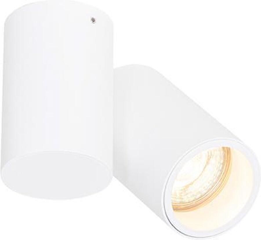 QAZQA Michael Design Plafondspot Spotje Opbouwspot 1 lichts L 114 mm Wit Woonkamer Slaapkamer Keuken