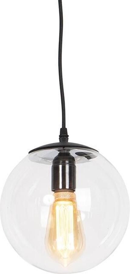 QAZQA pallon Moderne Hanglamp 1 lichts Ø 200 mm Transparant Woonkamer Slaapkamer Keuken