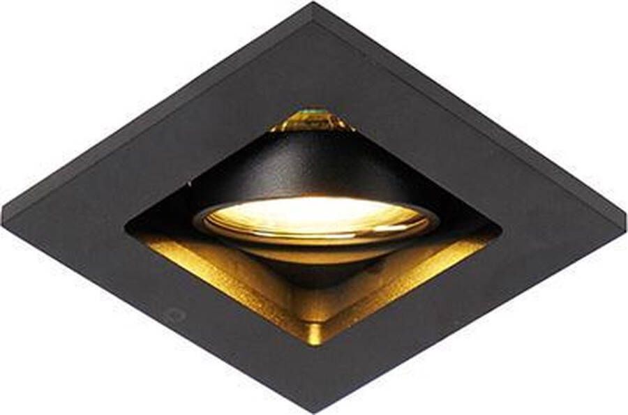 QAZQA qure Moderne LED Smart Inbouwspot incl. wifi 1 lichts L 100 mm Zwart Woonkamer | Slaapkamer | Keuken