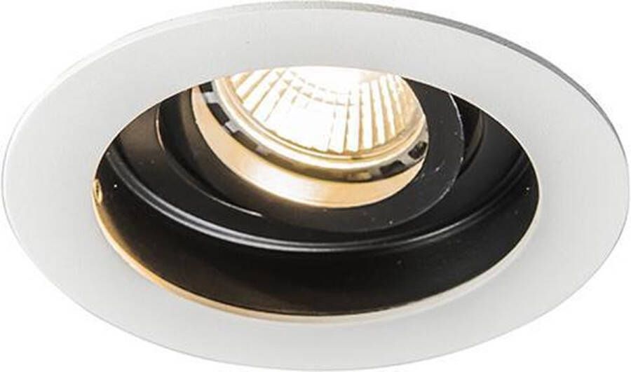 QAZQA rondoo Moderne LED Dimbare Smart Inbouwspot incl. wifi met Dimmer 2 lichts Ø 104 mm Wit Woonkamer | Slaapkamer | Keuken