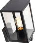 QAZQA rotterdam Moderne Wandlamp voor buiten 1 lichts L 210 mm Zwart Buitenverlichting - Thumbnail 1