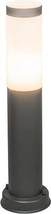 QAZQA rox Moderne Staande Buitenlamp Staande Lamp voor buiten 1 lichts H 450 mm Donkergrijs Buitenverlichting