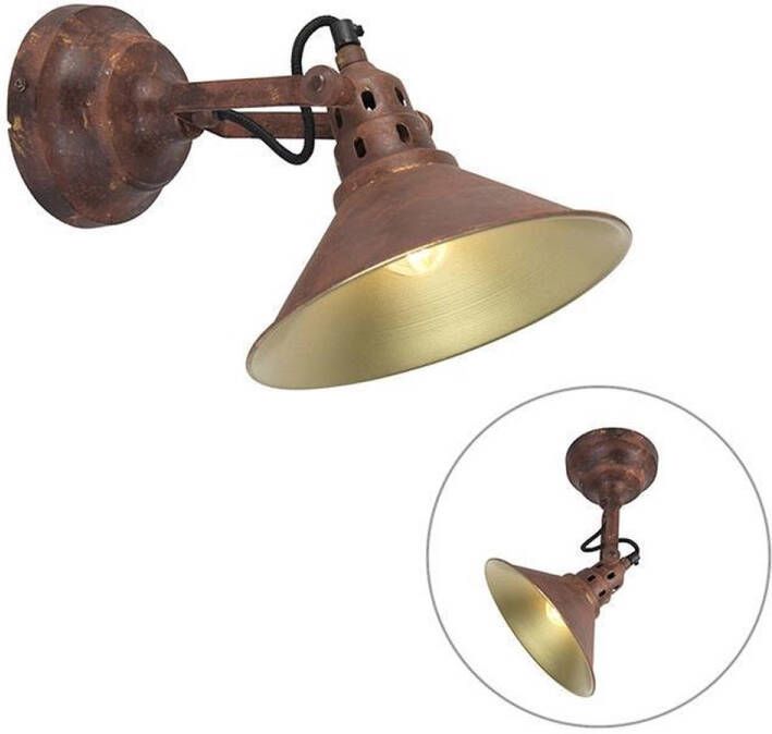 QAZQA Wandlamp rust Roestbruin Klassiek | Antiek L 210mm