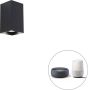 QAZQA sabbir Design Dimbare LED Smart Wandlamp incl. wifi met Dimmer Up Down voor binnen 2 lichts D 8 cm Zwart Woonkamer Slaapkamer Keuken - Thumbnail 2