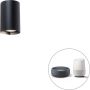 QAZQA sabbir Design Dimbare LED Smart Wandlamp incl. wifi met Dimmer Up Down voor binnen 2 lichts D 8.4 cm Zwart Woonkamer Slaapkamer Keuken - Thumbnail 2