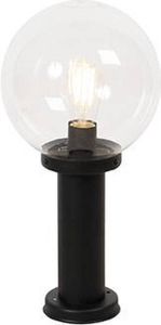 QAZQA sfera Moderne Staande Buitenlamp | Staande Lamp voor buiten 1 lichts H 50 cm Zwart Buitenverlichting