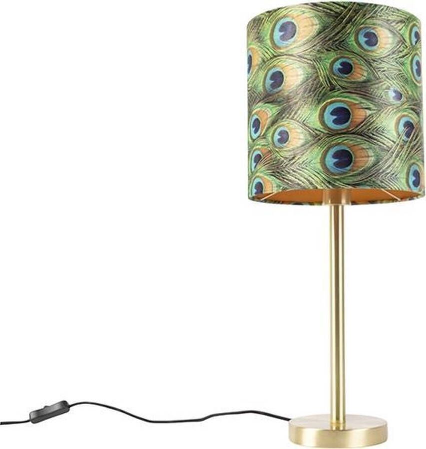 QAZQA simplo Tafellamp met lampenkap 1 lichts H 595 mm Multicolor