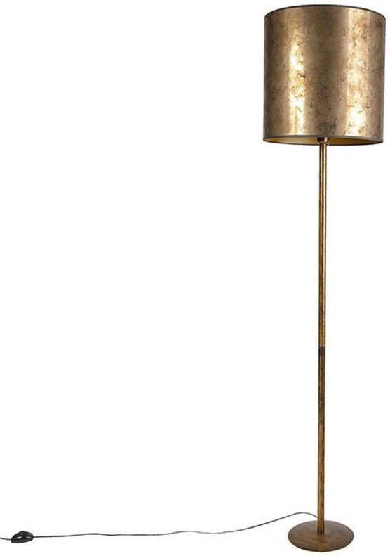 QAZQA simplo Vloerlamp 1 lichts H 1790 mm Brons