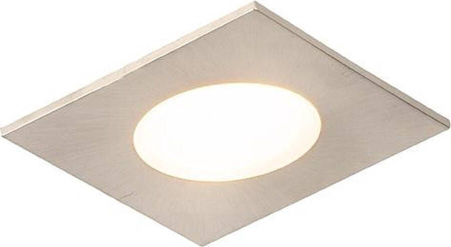 QAZQA simply Moderne LED Inbouwspot 1 lichts L 83 mm Staal Woonkamer Slaapkamer Keuken