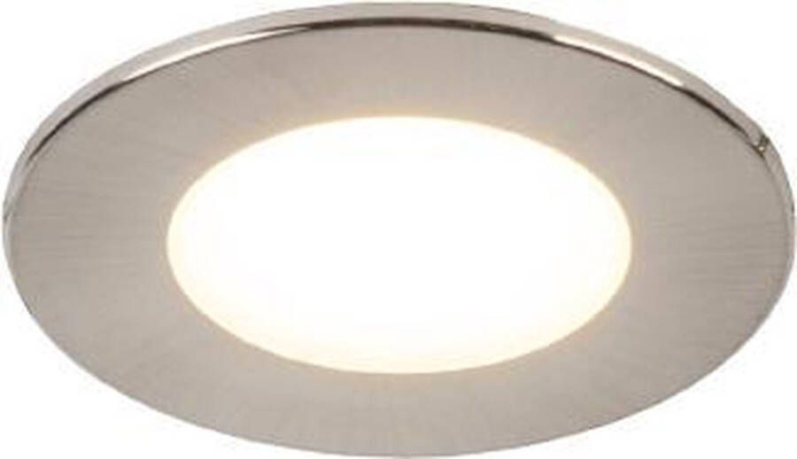 QAZQA Set Van 3 Inbouwspots Rond Staal Incl. Led Ip65 Simply